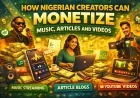 How Nigerian Creators Can Monetize Music, Articles and Videos